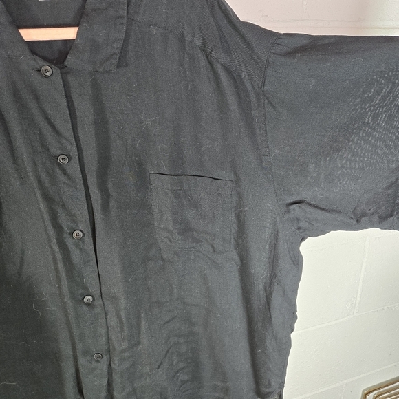 Anne Pinkerton black lagenlook oversized button up shirt japan - Picture 5 of 9
